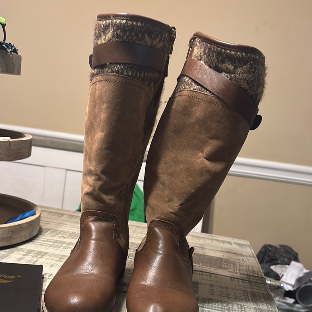 Brown Knee-High Women's Boots